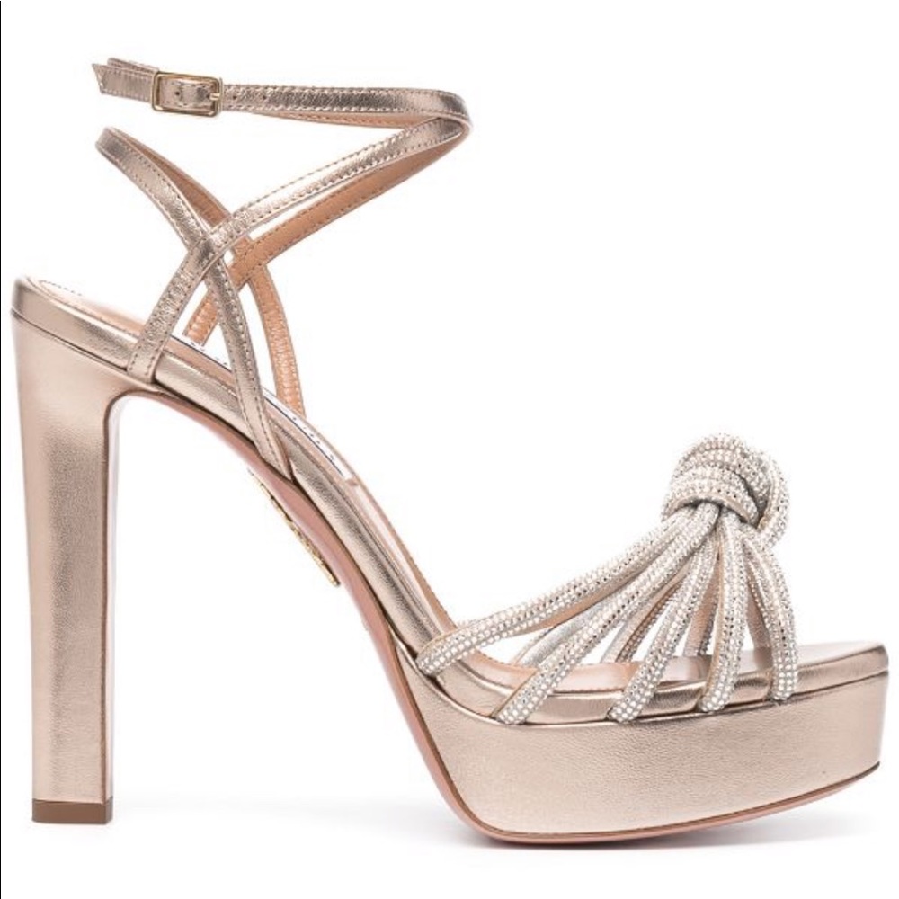 Aquazzura
Celeste knotted 120mm sandals